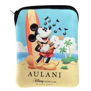 Disney Aulani Mickey Mouse Neoprene IPAD Zippered Cover EUC RARE